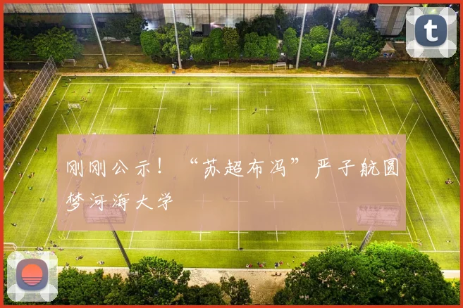 刚刚公示！“苏超布冯”严子航圆梦河海大学